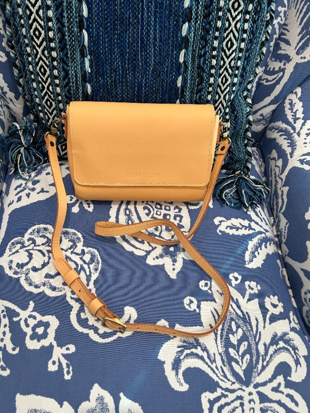 Portland Leather Goods Medium Metro Crossbody in color 'Mamey'